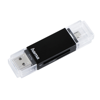 Hama Basic USB 2.0 OTG Cardreader, SD/microSD, black