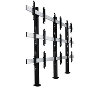 B-Tech SYSTEM X - 3 x 3 Universal Bolt-Down Videowall Mounting System with Micro-Adjustment for 55-60" screens