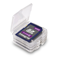 Integral INSDQUADBOX memory card case 4 cards Transparent