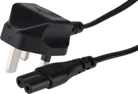 Maplin XS71 power cable Black 2 m Power plug type G C7 coupler