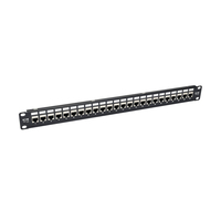 Tripp Lite N254-024-SH-6A 24-Port 1U Rack-Mount STP Shielded Cat6a Feedthrough Patch Panel, RJ45 Ethernet, TAA