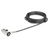 StarTech.com 6.6ft (2m) Laptop Cable Lock - 4-Digit Combination Laptop/Desktop Security Cable Lock for Wedge Slot Computers - Anti-Theft Vinyl-Coated Steel Combo Cable Lock - Portable - TAA