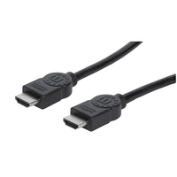 Manhattan HDMI 4K@30Hz Cable with Ethernet, 3m, Suitable for ALL 1080p/HD and majority of 4K uses (check your system 4K specification to be sure), Male to Male, Black, Ultra HD 4k x 2k, Lifetime Warranty, High Speed, Equivalent to HDMM3MHS
