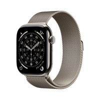 Apple Watch Series 11 GPS + Cellular 46mm Natural Titanium Case with Natural Milanese Loop - S/M
