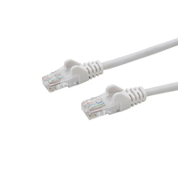 connektgear 3m RJ45 CAT6 UTP Stranded Flush Moulded LS0H Network Cable - 24AWG - White