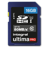 Integral 16GB SDHC CL10 UHS 1 U1 80 MB/S