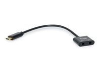 Equip 133469 audio cable 0.15 m USB C 2 x 3.5mm Black
