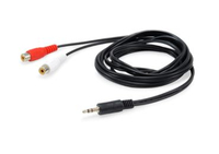 Equip 147093 audio cable 250 m 2 x RCA 3.5mm Black