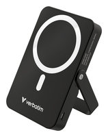Verbatim Charge 'n' Go Magnetic Wireless Power Bank with stand - 10000 mAh Black