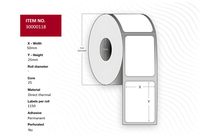 Capture 30000118 printer label White