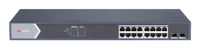 Hikvision DS-3E1518P-SI network switch Managed L2 Gigabit Ethernet (10/100/1000) Power over Ethernet (PoE) 1U Black