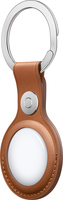 Apple AirTag Leather Key Ring - Saddle Brown