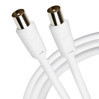 Maplin TV Aerial Cable Coaxial RF Male to RF Male - White