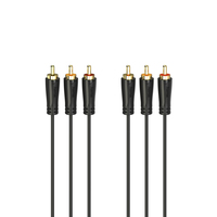 Hama 00205150 audio cable 1.5 m 3 x RCA Black