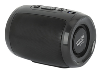 Manhattan Mini Boombox Bluetooth Speaker, Integrated Controls, Microphone, Up to 4 hours Playback time, Range 10m, microSD card reader (32GB), USB-A port for MP3, Output decent 5W, USB-C/USB-A charging cable (30cm) incl, 800mAH battery, Bluetooth v5.3, Black