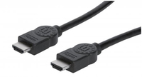 Manhattan HDMI 4K@30Hz Cable with Ethernet, 1.8m, Suitable for ALL 1080p/HD and majority of 4K uses (check your system 4K specification to be sure), Male to Male, Black, Ultra HD 4k x 2k, Lifetime Warranty, High Speed, Equivalent to HDMIMM6HS
