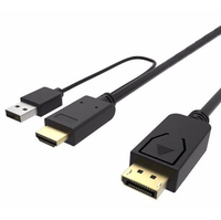 Fairline 1096-020 video cable adapter 2 m HDMI + USB Type-A DisplayPort Black