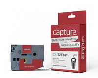 Capture CA-TZE161 label-making tape Black on transparent