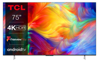 TCL 75P638K TV 190.5 cm (75") 4K Ultra HD Smart TV Wi-Fi Aluminium, Anthracite