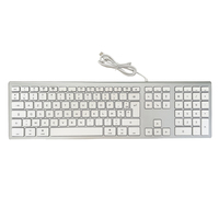 XtremeMac XWH-WIK-83 keyboard Home USB QWERTY English Silver