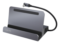 LogiLink UA0408 mobile device dock station Universal Black, Silver