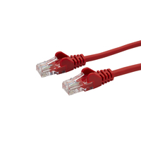 connektgear 15m RJ45 CAT5e UTP Stranded Flush Moulded Network Cable - 24AWG - Red