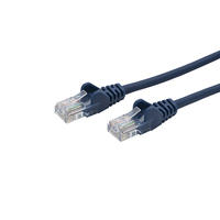 connektgear 10m RJ45 CAT5e UTP Stranded Flush Moulded Network Cable - 24AWG - Blue