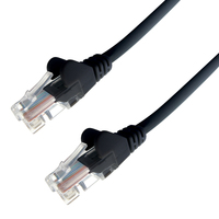 connektgear 30m RJ45 CAT5e UTP Stranded Flush Moulded Network Cable - 24AWG - Black