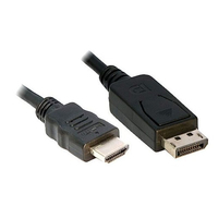 Fairline 1105-010 video cable adapter 1 m DisplayPort HDMI Black