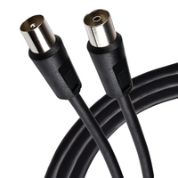 Maplin TV Aerial Extension Cable Coaxial RF Male to RF Female - Black
