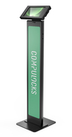 Compulocks Galaxy Tab Active 3/5 8" Apex Enclosure Brandable Floor Stand - Black