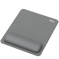 Fellowes Breyta Mouse Mat Wrist Rest Mouse Pad Wrist Support with Antibacterial Protection Ergonomic Mouse Mat Grey