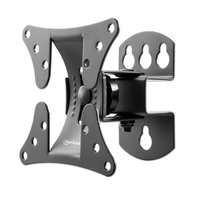Manhattan Pivoting Wall Mount for TV & Monitors (Tilt and Swivel), For screens 13" to 27", VESA compatibility: all between 75x75mm and 100x100mm - check the dimensions of the four mounting holes on back of screen to ensure it fits, Single Stud Bracket, Max 30kg