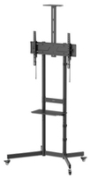 Manhattan Trolley Mount Stand for TV & Monitors, For screens 37" to 70", VESA compatibility: all between 200x200 to 600x400mm - check the dimensions of the four mounting holes on back of screen to ensure it fits, Max 70kg, Black, LFD, Bracket, Lifetime Warranty
