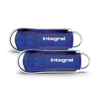 Integral 128GB USB2.0 DRIVE COURIER BLUE TWIN PACK