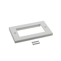 connektgear AV Double Faceplate - 4 Module 146 x 86mm Flat Edge - White