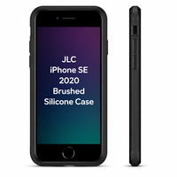 JLC Brushed Silicone Case for Apple iPhone SE (2020 / 2022) - Black