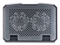 Hama Aluminium laptop cooling pad 39.6 cm (15.6") Black