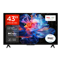 TCL 43V6C-UK TV 109.2 cm (43") 4K Ultra HD Smart TV Wi-Fi Metallic 260 cd/m²
