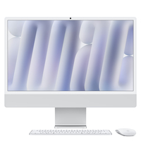 Apple iMac 24-inch with Retina 4.5K display, Nano-texture glass: M4 chip with 10-core CPU and 10-core GPU, 256GB SSD, 16GB - Silver