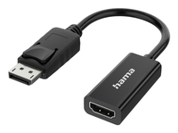 Hama Video Adapter, DisplayPort Plug - HDMI Socket, Ultra-HD 4K