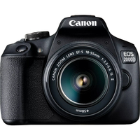 Canon EOS 2000D + EF-S 18-55mm IS II SLR Camera Kit 24.1 MP CMOS 6000 x 4000 pixels Black
