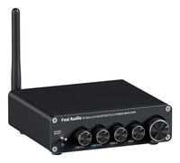 Fosi Audio Bluetooth 5.0 Stereo Audio Receiver Amplifier 2.1 Channel Mini Hi-Fi Class D Integrated Amp 2X50 Watt