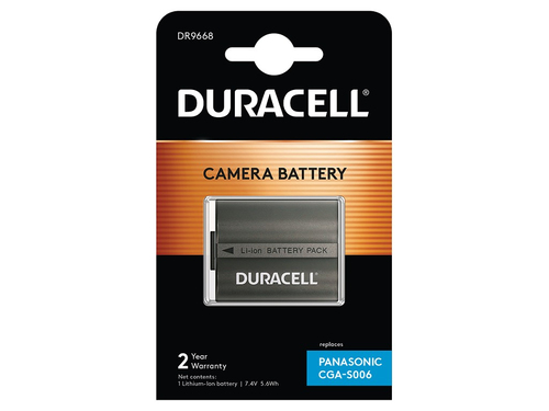 Duracell Camera Battery - replaces Panasonic CGA-S006 Battery