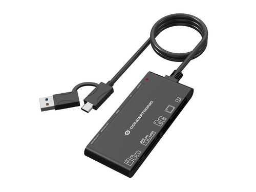 Conceptronic BIAN10B 7-in-1 Card Reader USB 3.0, SD x 2, MicroSD x 2, MS, CF, xD