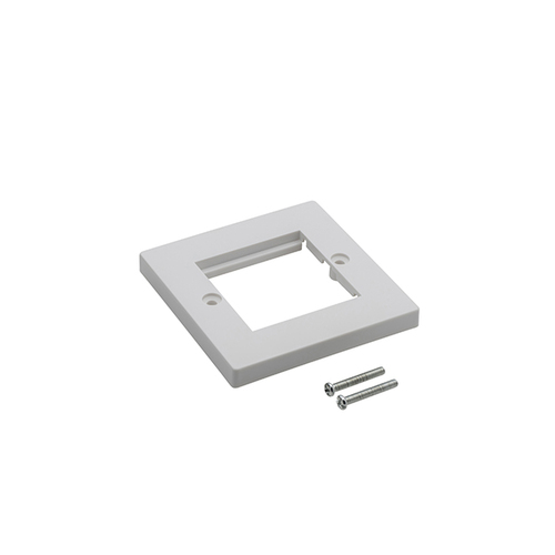 connektgear AV Single Faceplate - 2 Module 86 x 86mm Flat Edge - White