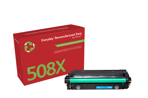 Everyday™ Cyan Remanufactured Toner by Xerox compatible with HP 508X (CF361X), High capacity