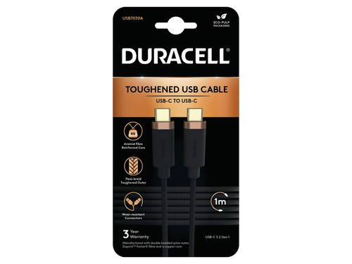 Duracell USB7030A USB cable Black