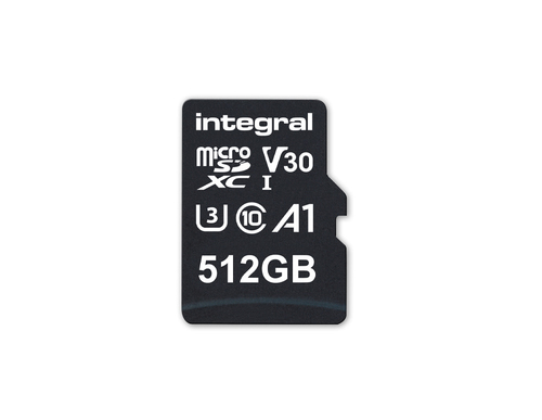 Integral 512GB MICRO SDXC UHS-1 U3 CL10 V30 A1 UP TO R-100 MBS