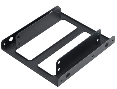 Akasa Mounting adapter allows a 2.5" SSD or HDD to fit into a 3.5" PC drive bay.